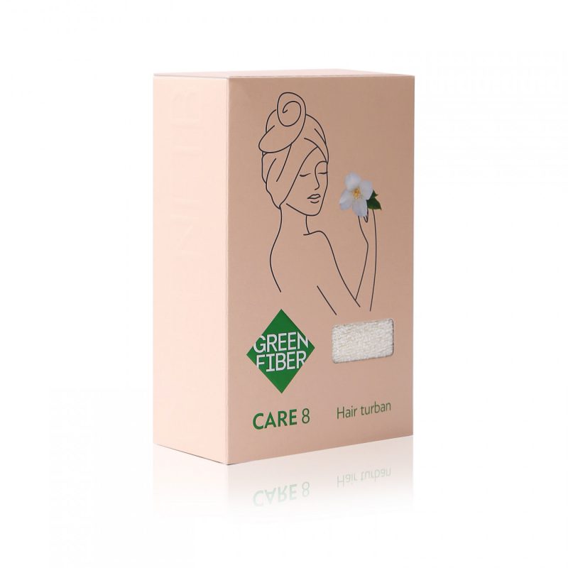 CARE 8, нair тurban, Тюрбан для волос молочный